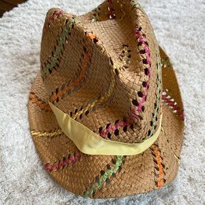 Colorful straw beach hat!